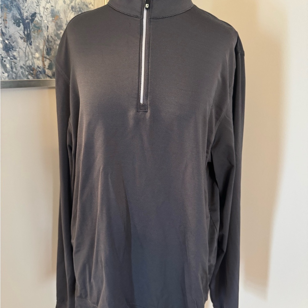 FootJoy Men's Long Sleeve Quarter-Zip Pullover Gray